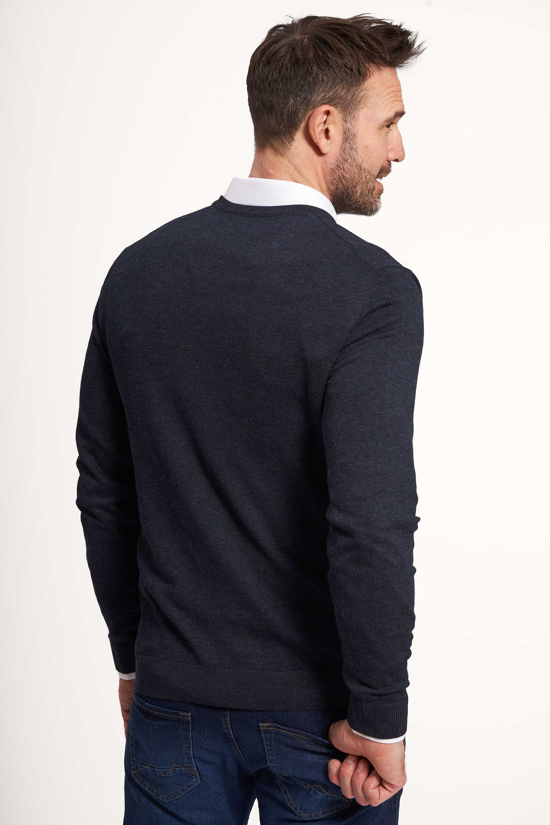 O'Neck Strik 'Greve' - Navy Melange