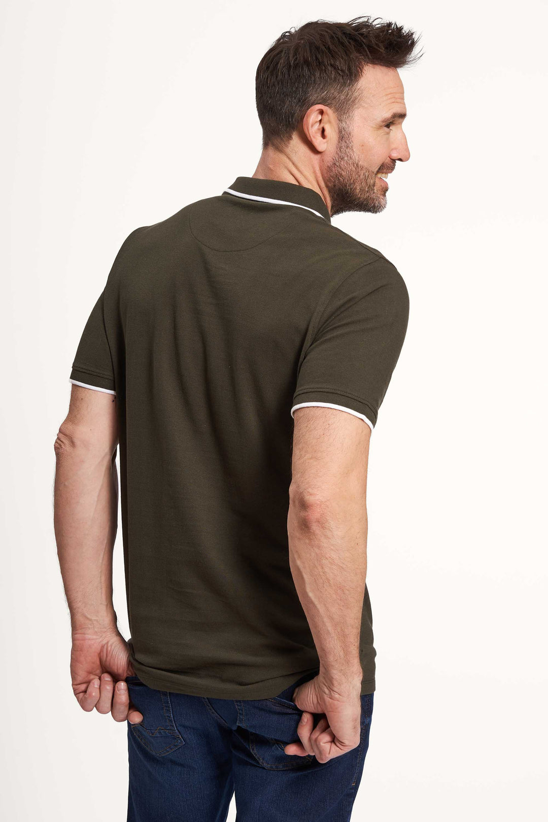Polo T-Shirt 'Grenaa' - Hunter Green Two