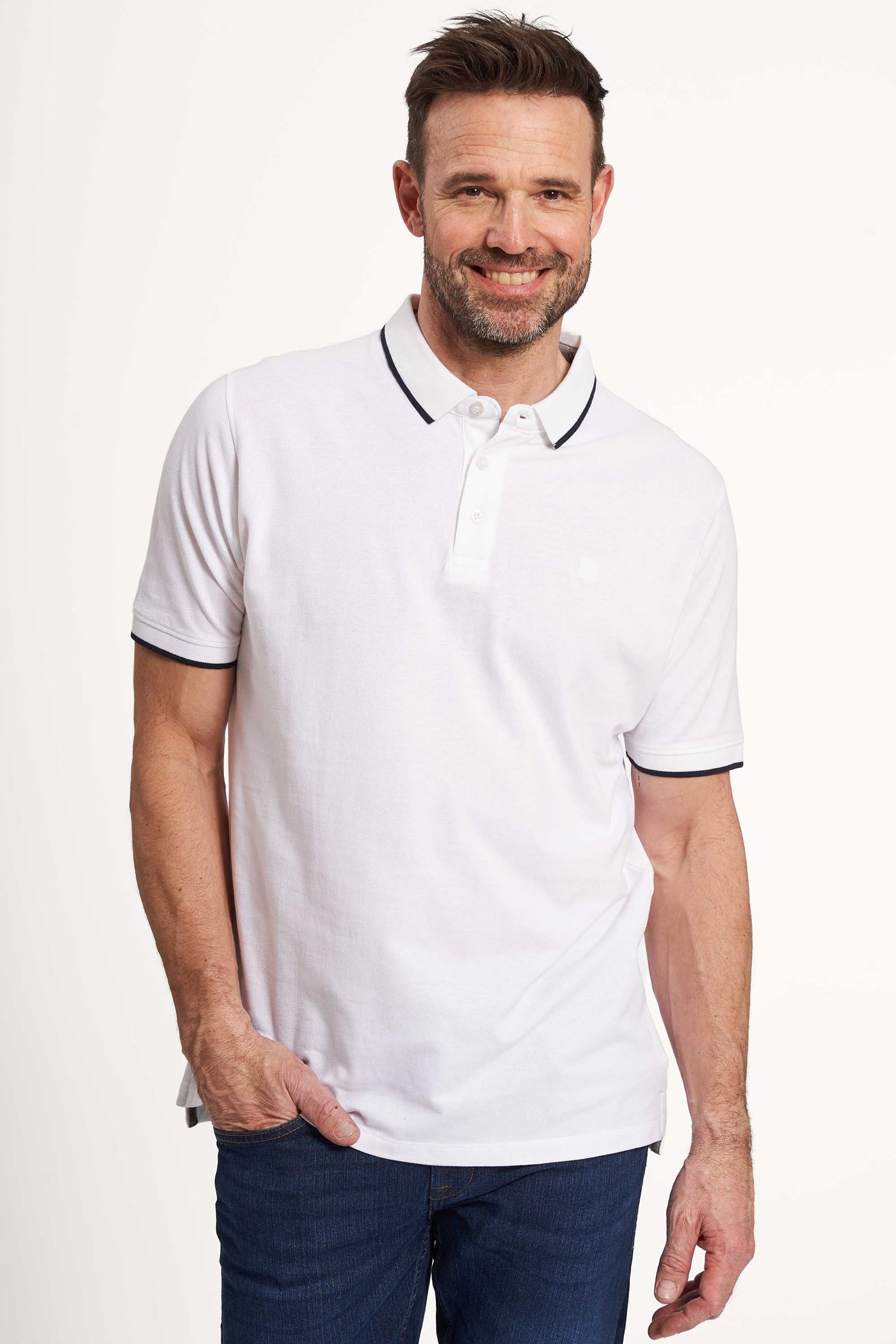 Polo T-Shirt 'Grenaa' - Optical White