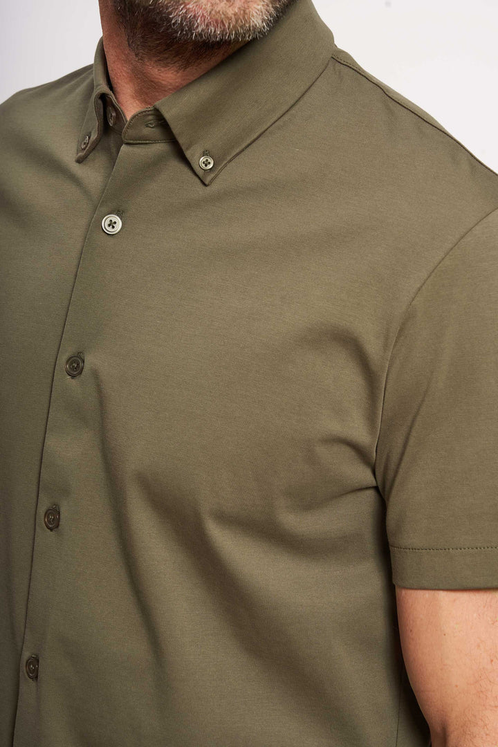 K/æ Stretch Skjorte 'Klaus' - Olive