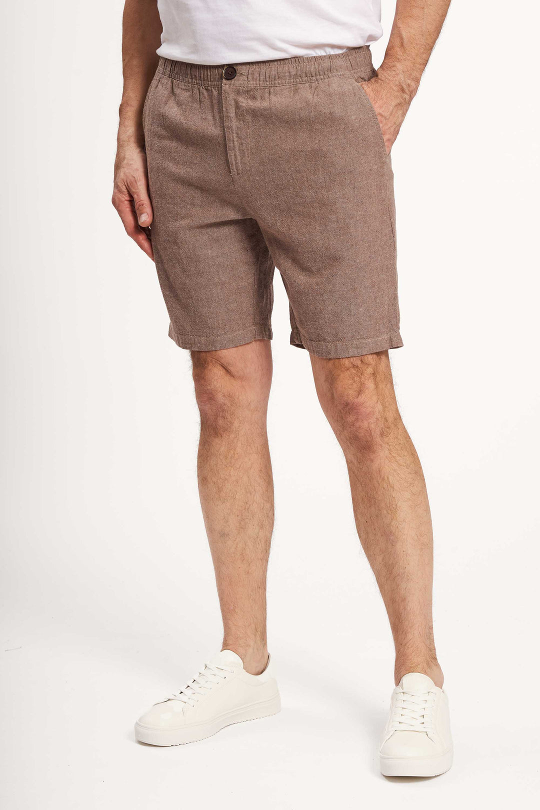 Shorts Hørmix 'Sigurd' - Dark Sand melange