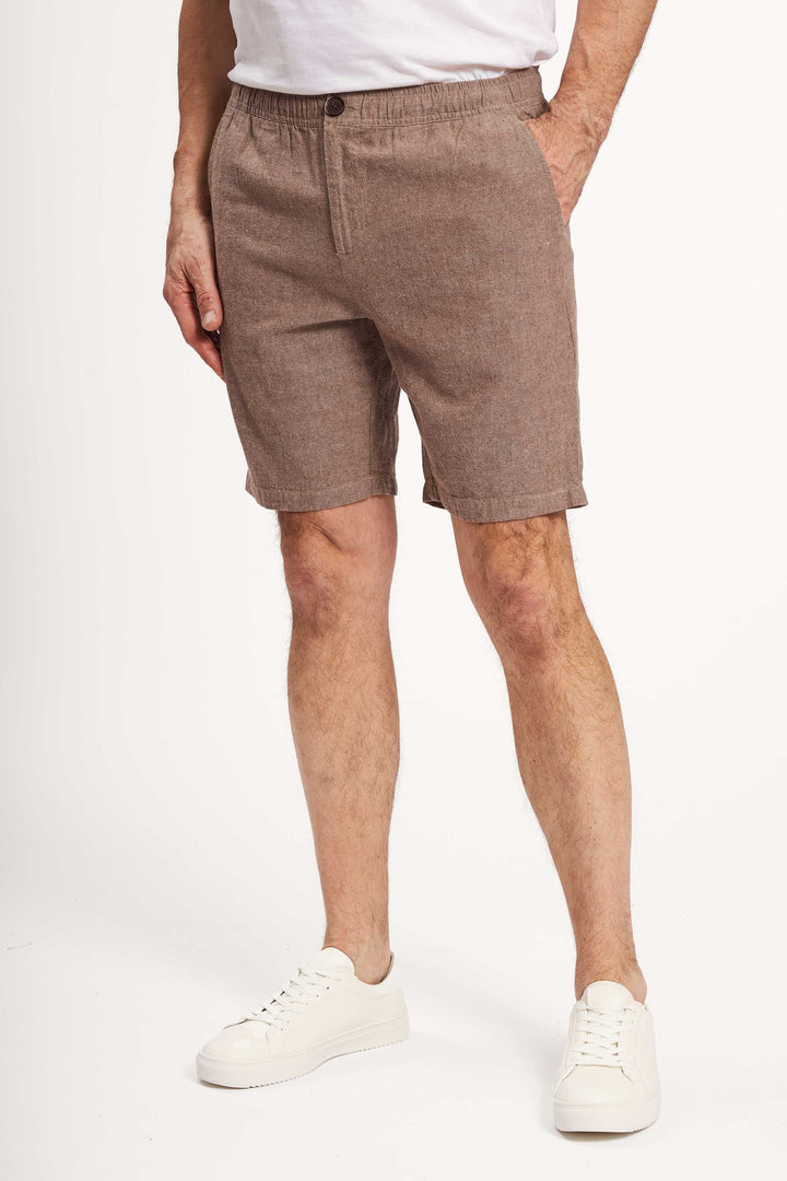 Shorts Hørmix 'Sigurd' - Dark Sand melange