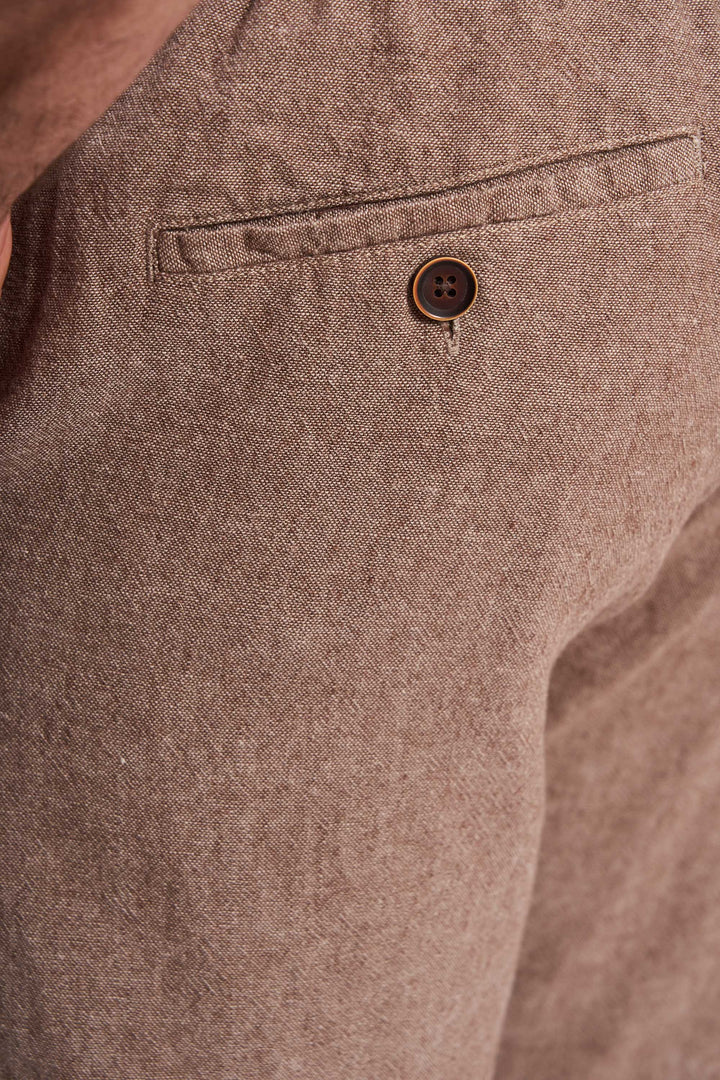Shorts Hørmix 'Sigurd' - Dark Sand melange