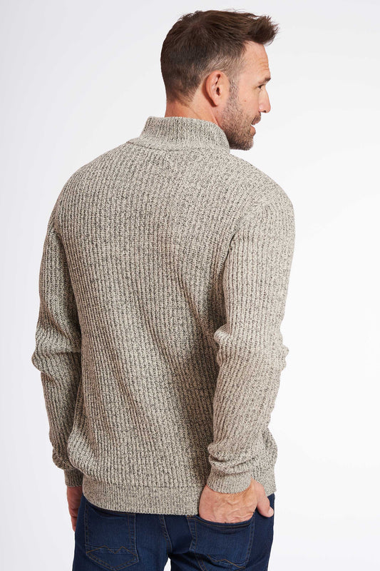 Half Zip Strik 'Spenstrup' - Grey Twist