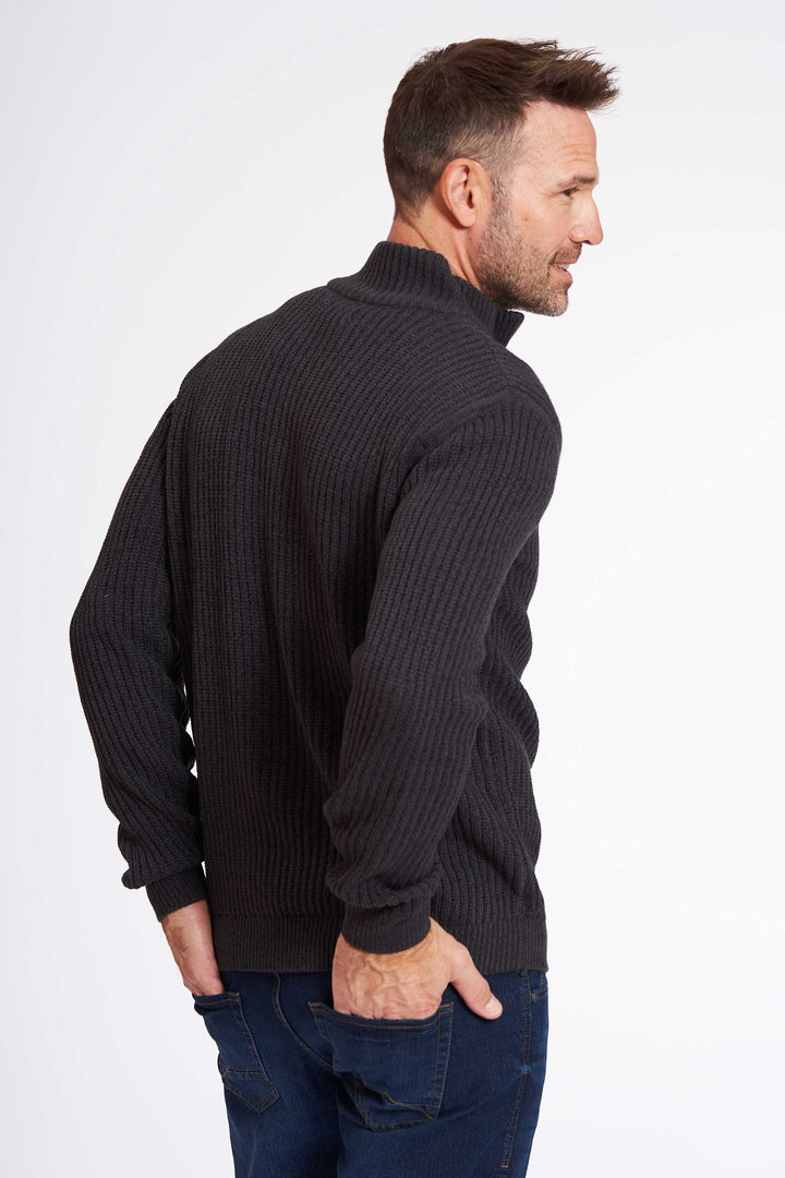 Half Zip Strik 'Spenstrup' - Dark Navy Twist