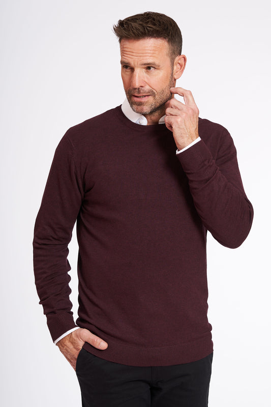 O'Neck Strik 'Greve' - Deep Wine Melange