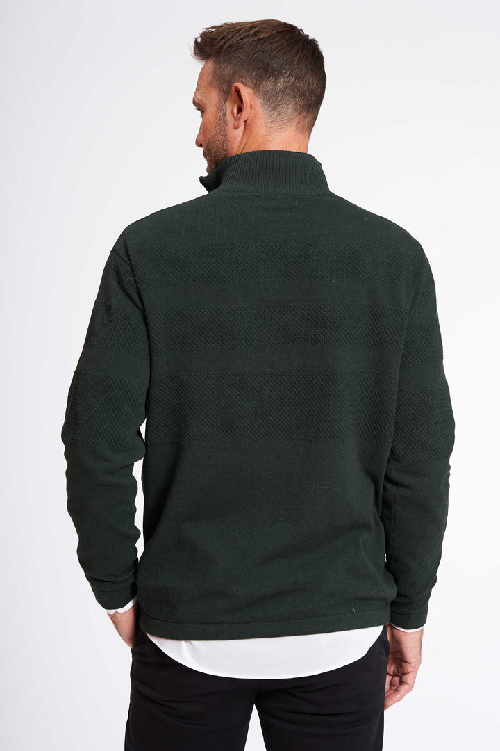 Sømand Half Zip 'Beder' - Hunter Green Melange