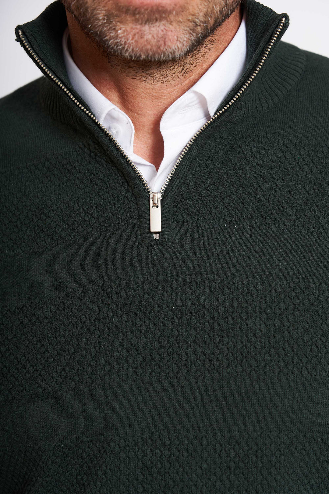 Sømand Half Zip 'Beder' - Hunter Green Melange