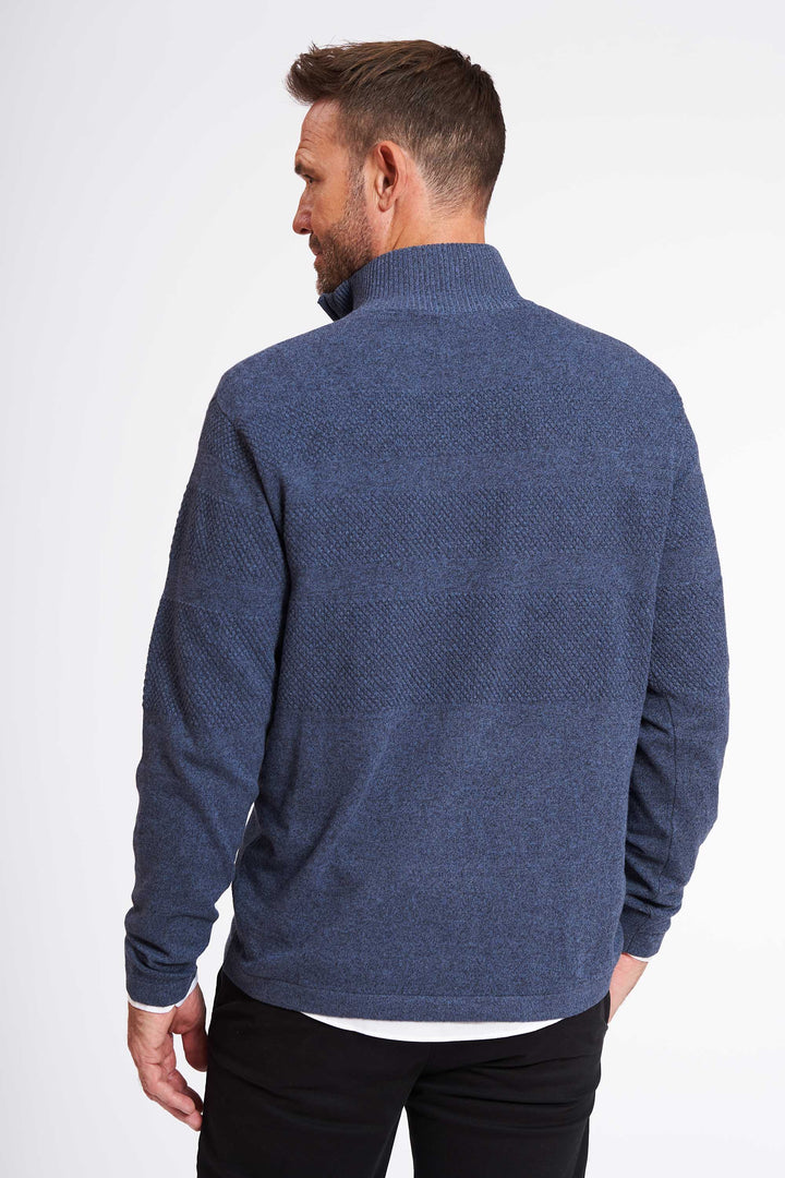 Sømand Half Zip 'Beder' - Blue Melange