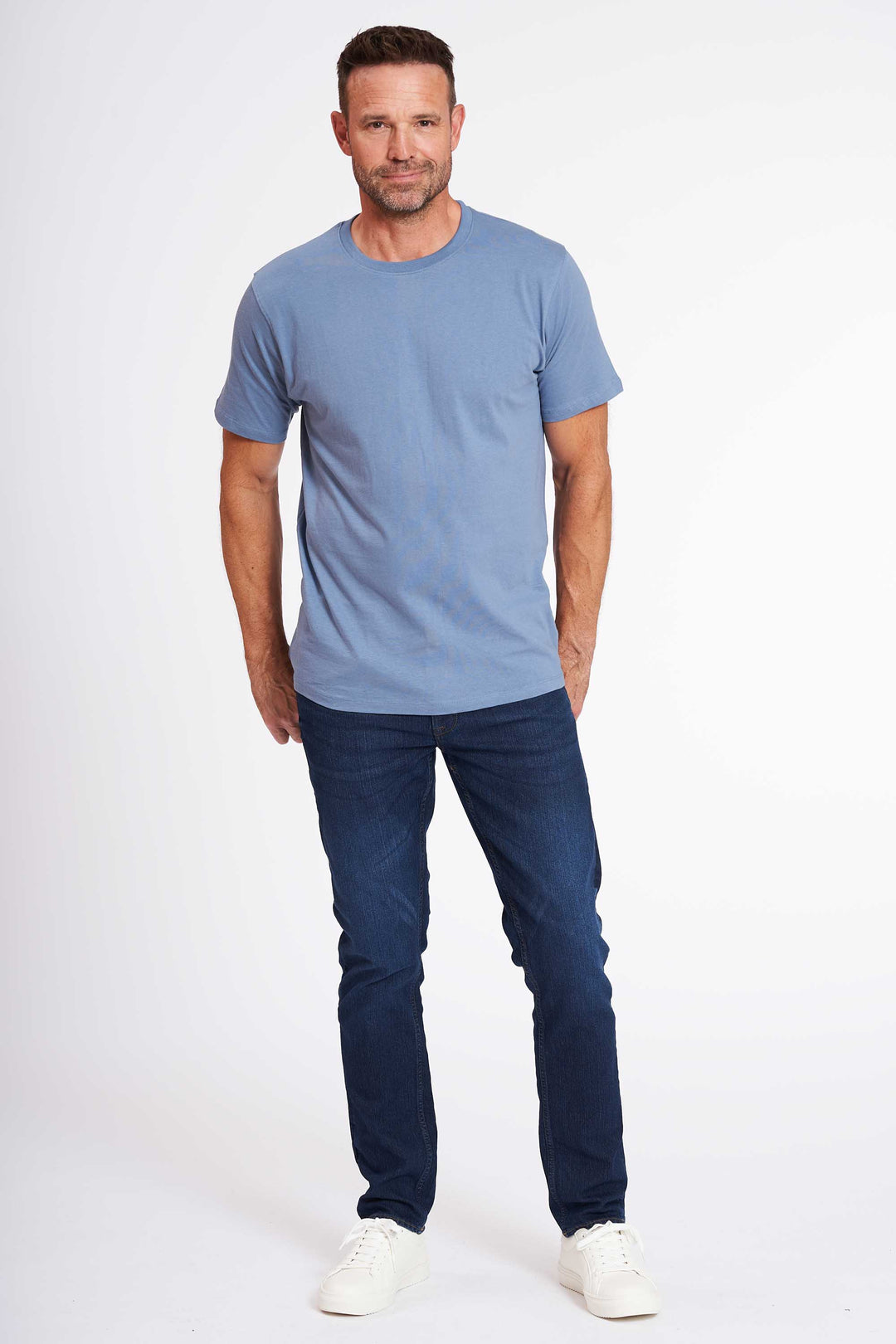 Basic T-shirt 'Fr. Havn' - Coronet Blue