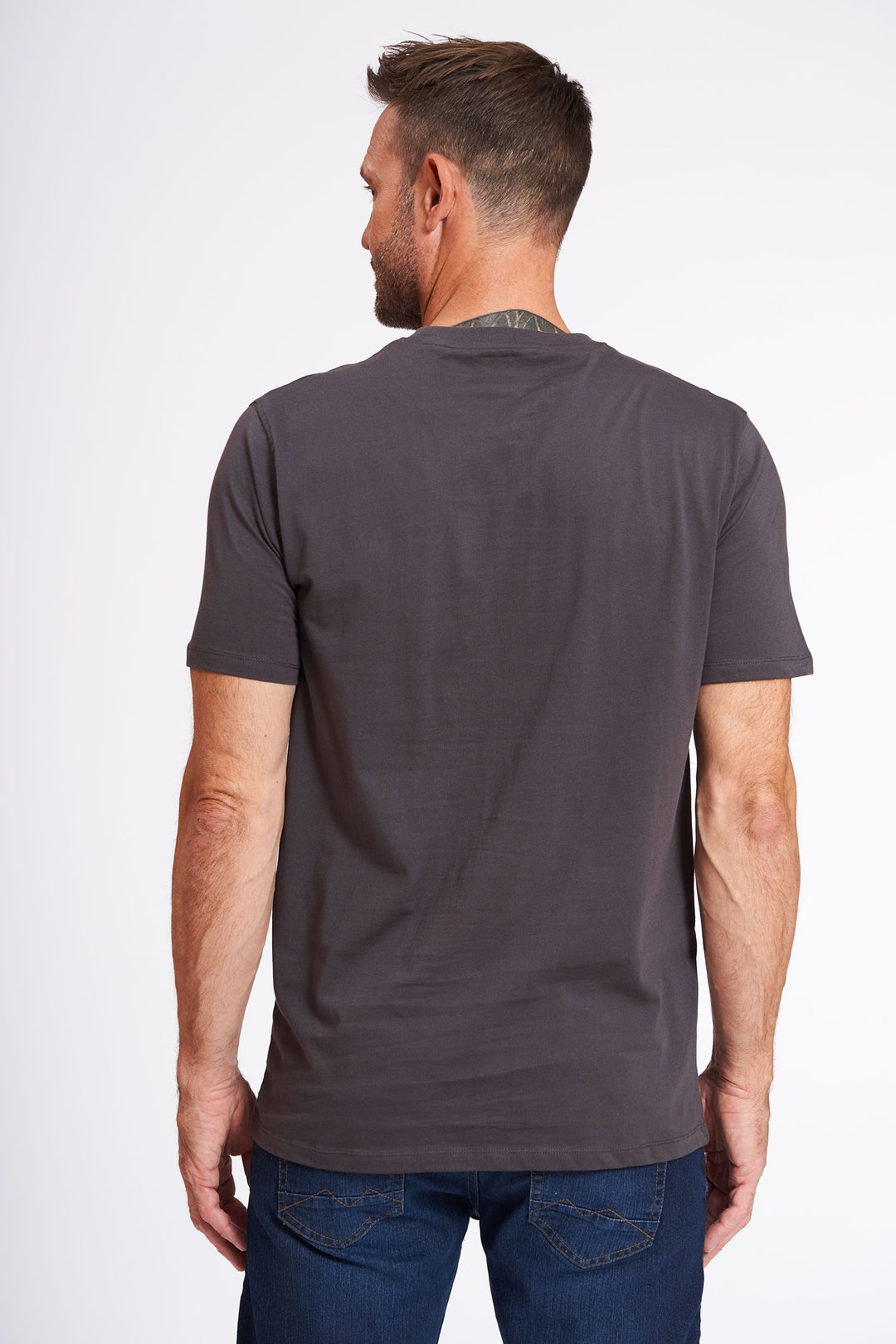 Basic T-shirt 'Fr. Havn' - Dark Cement