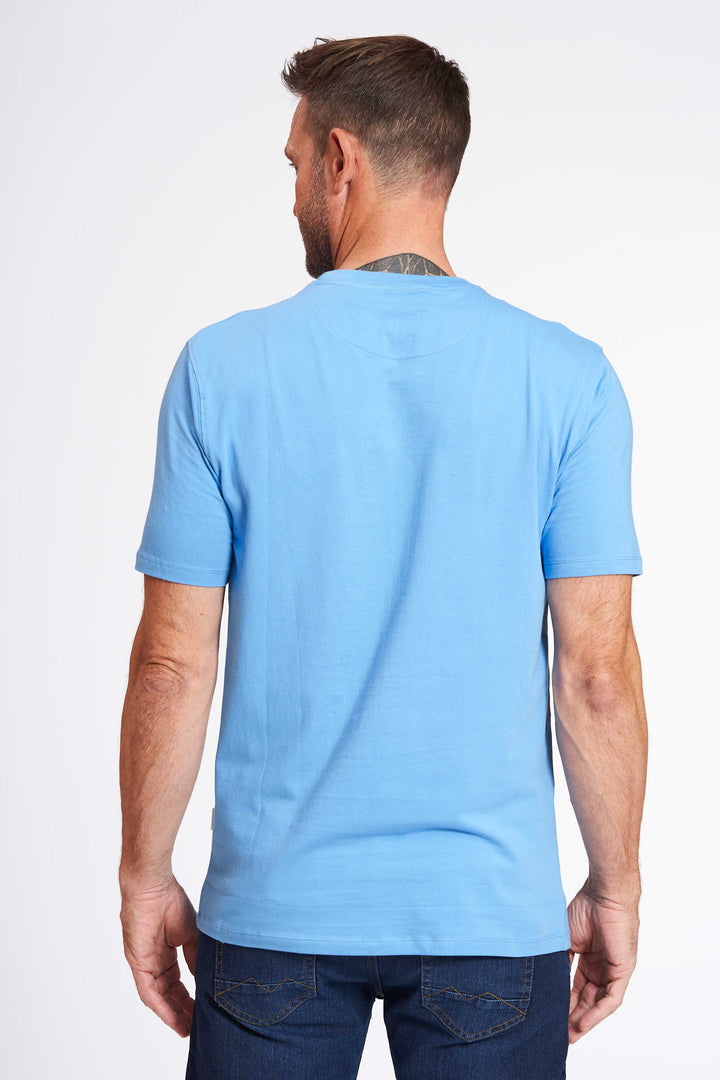 Stretch T-Shirt 'Dall' - Azure Blue