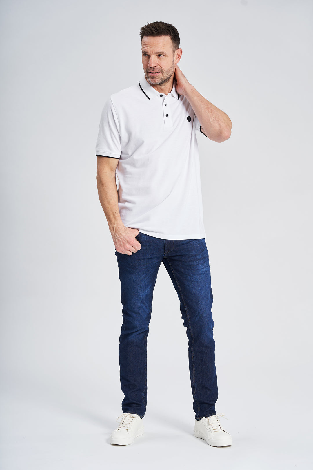 Polo 'Bording' - Optical White