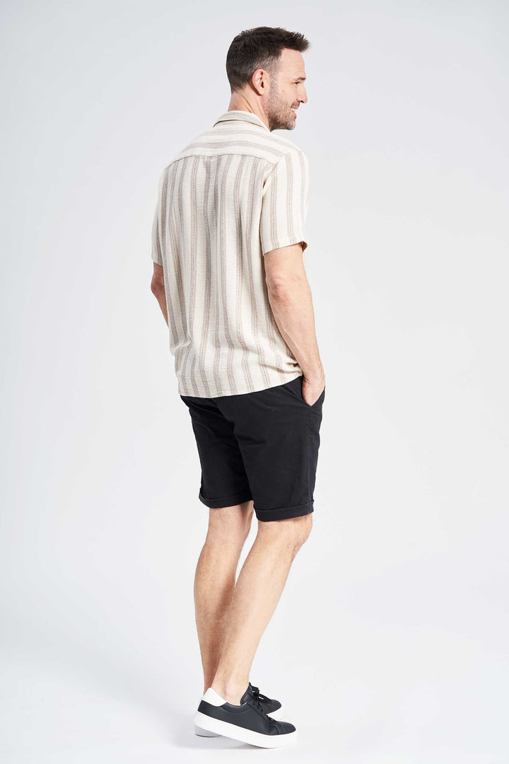 Bomuld Skjorte 'Toke' - Off White/Sand