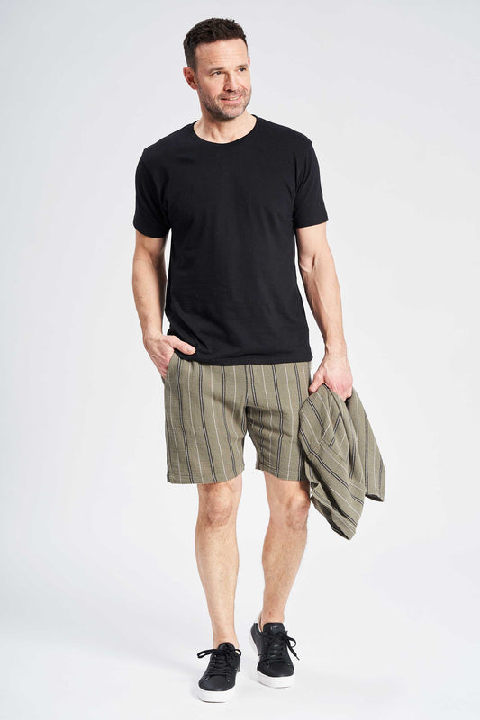 Bomuld Shorts 'David' - Olive/Black