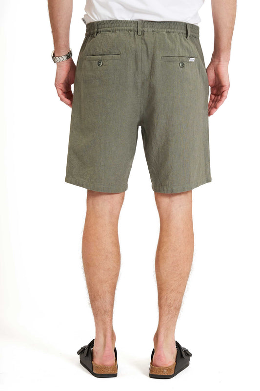Hør Mix Shorts 'Hvidovre' - Dusty Green