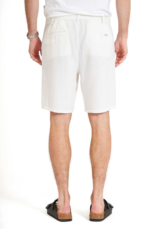 Hør Mix Shorts 'Hvidovre' - Optical White