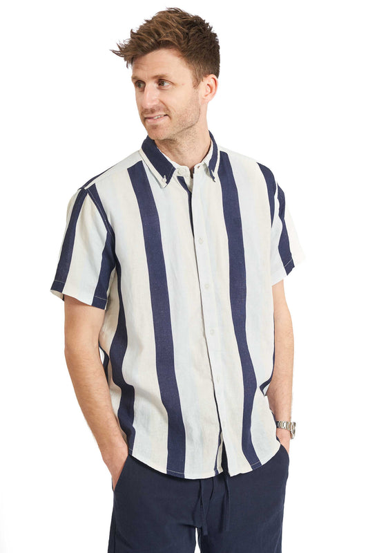 Hør K/Æ Skjorte 'Horsens' - Striped 1