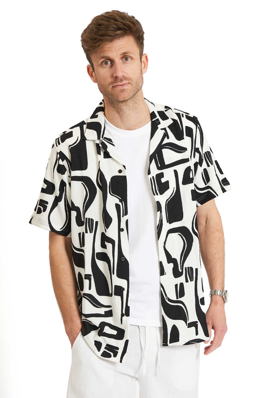 K/Æ Skjorte 'Rønne' - White/Black