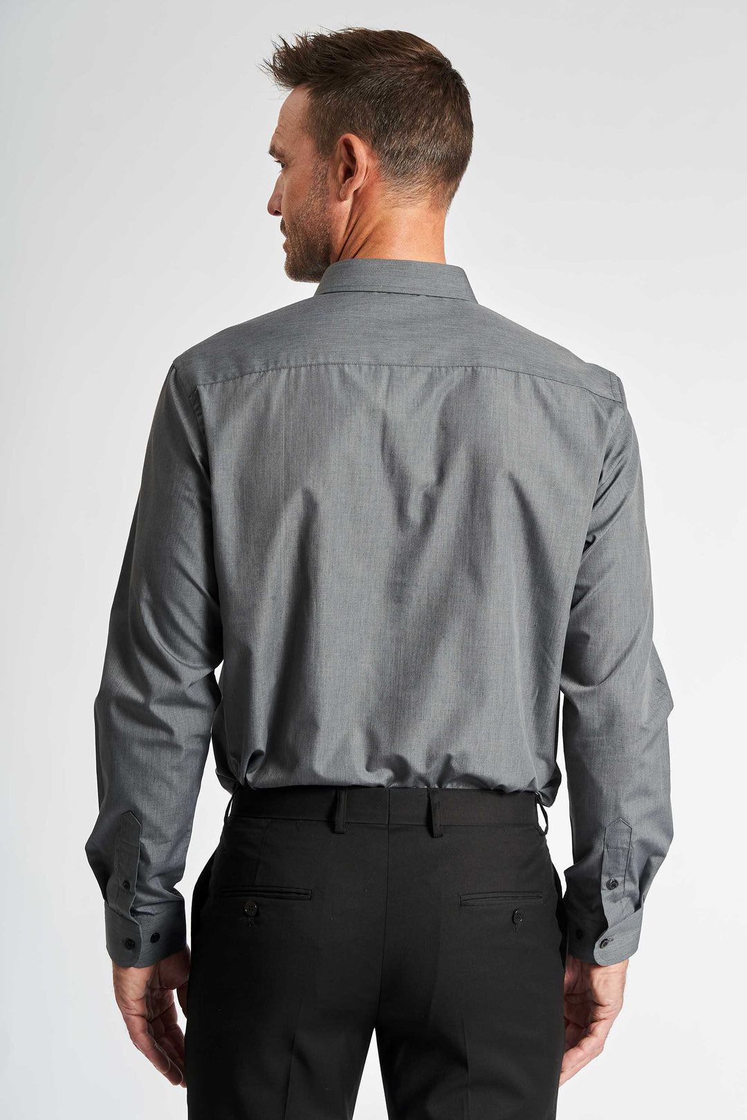Skjorte 'Varde' - Mid Grey Mix