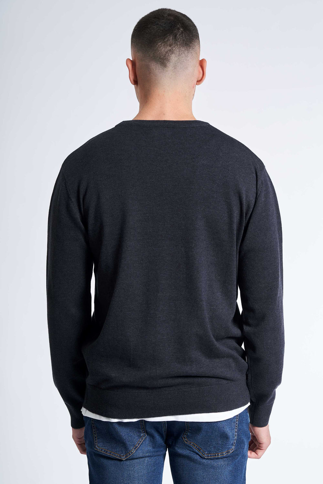 Strik Pullover 'Gentofte' - Navy Melange