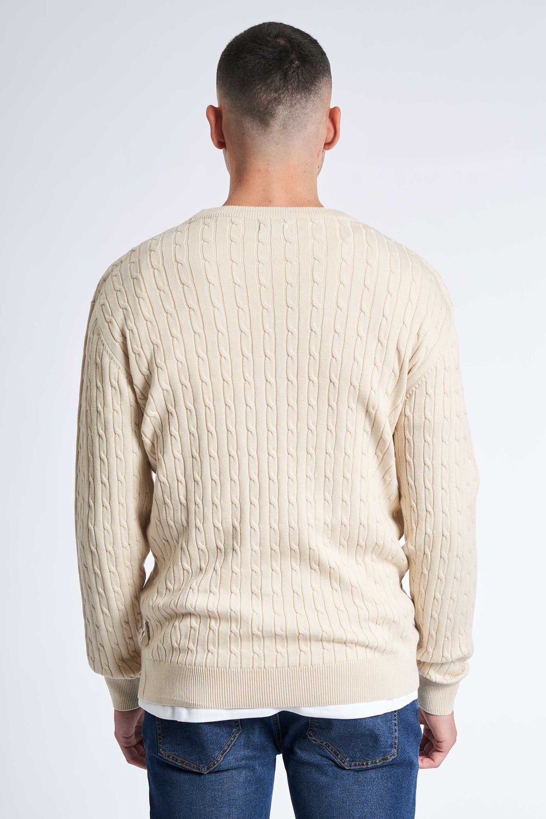 Kabelstrik 'Gentofte' - Whitecap Gray Melange