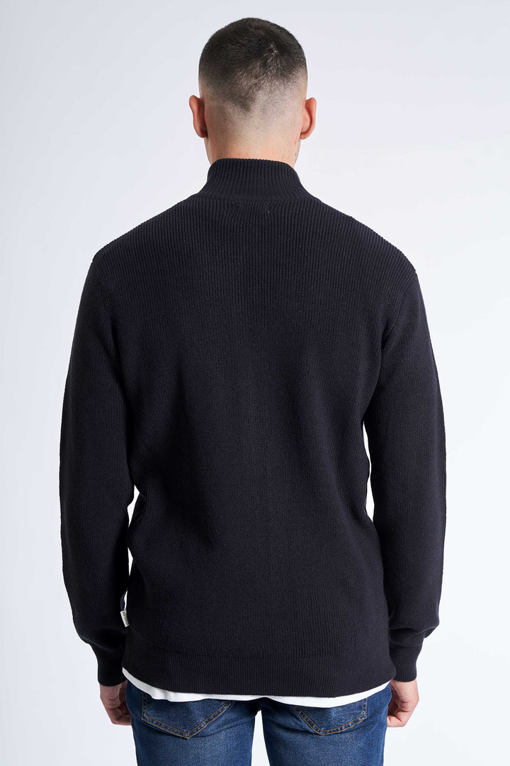 Cardigan Strik 'Hjallerup' - Dark Navy Twist