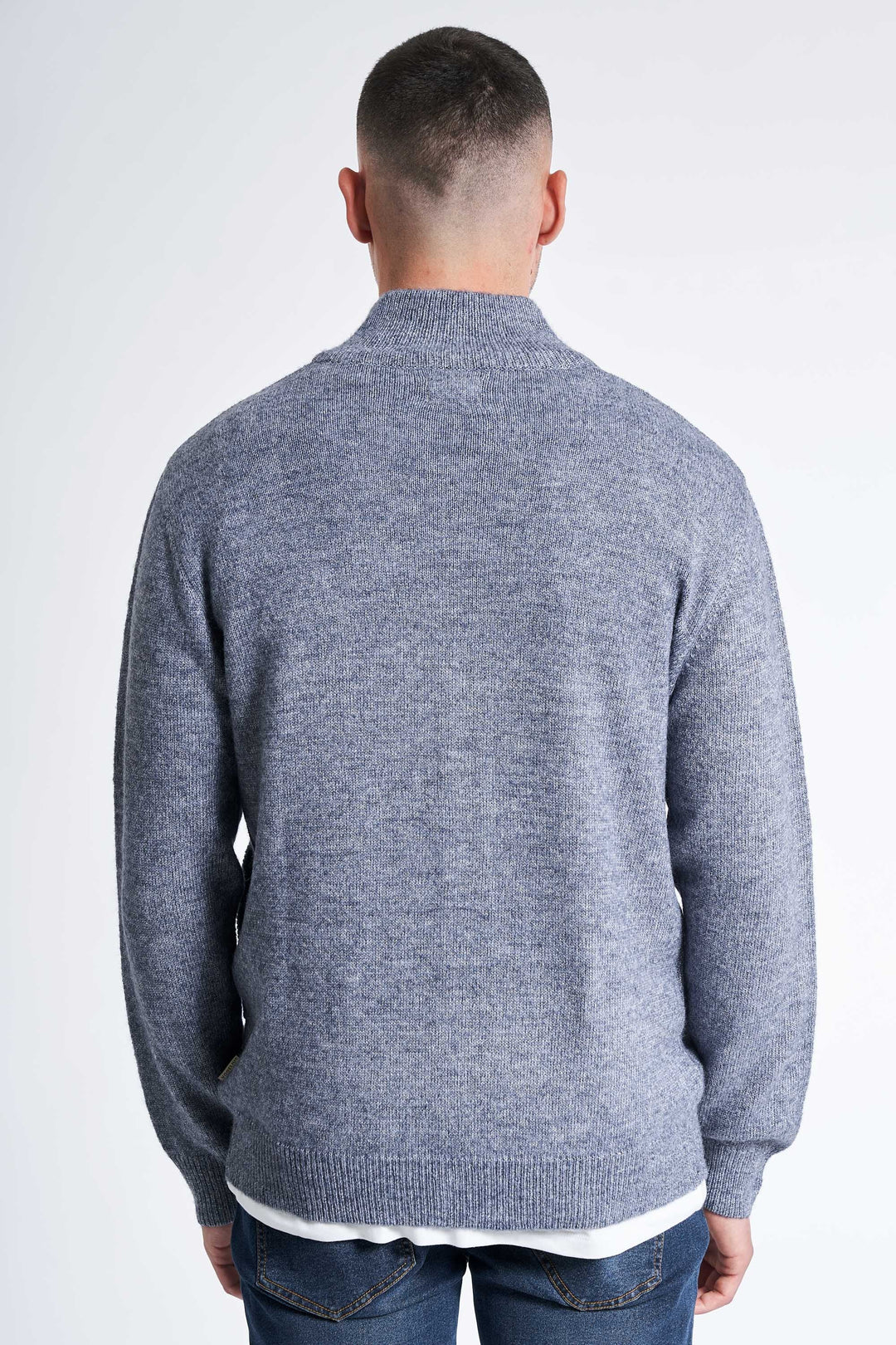 Cardigan m. Uld 'Lemming' - Navy Melange