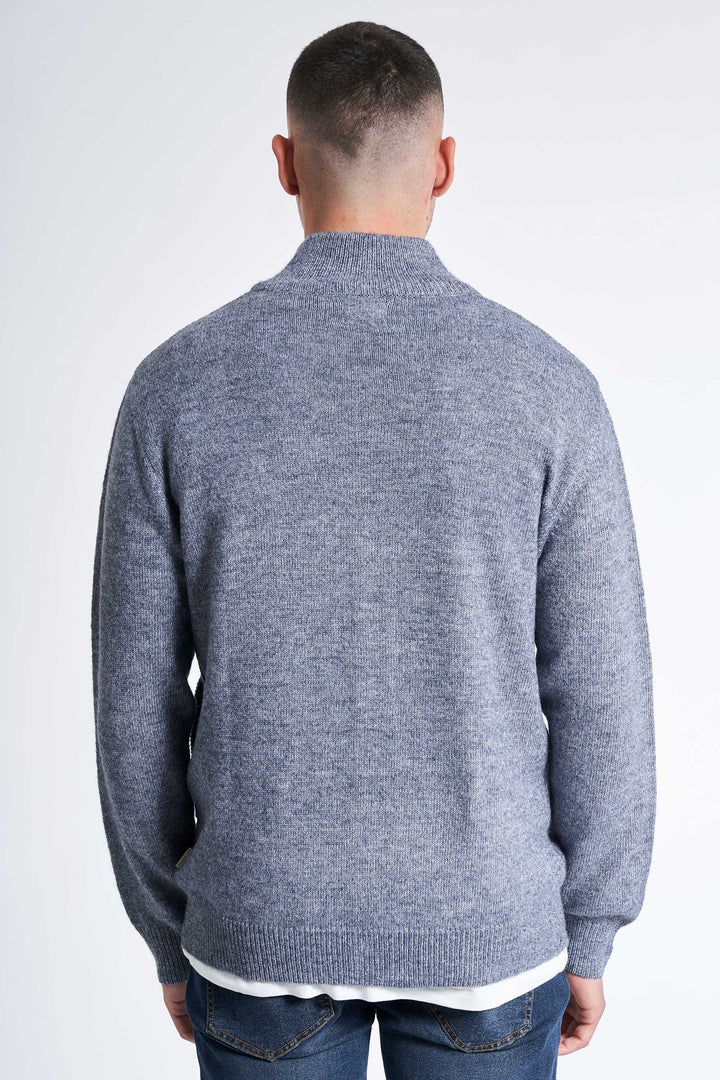 Cardigan m. Uld 'Lemming' - Navy Melange