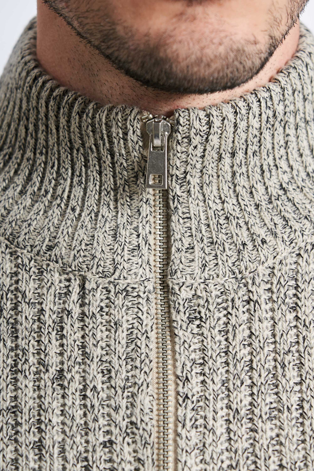 Half Zip Strik 'Tureby' - Grey Twist