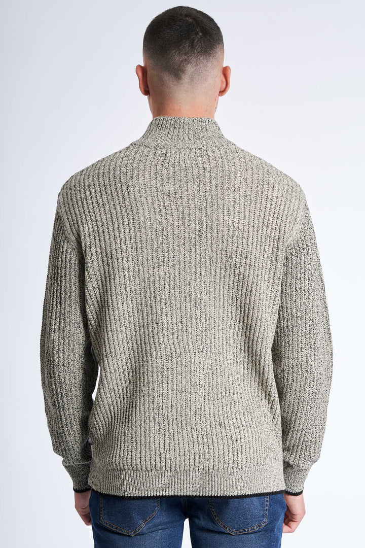 Half Zip Strik 'Tureby' - Grey Twist