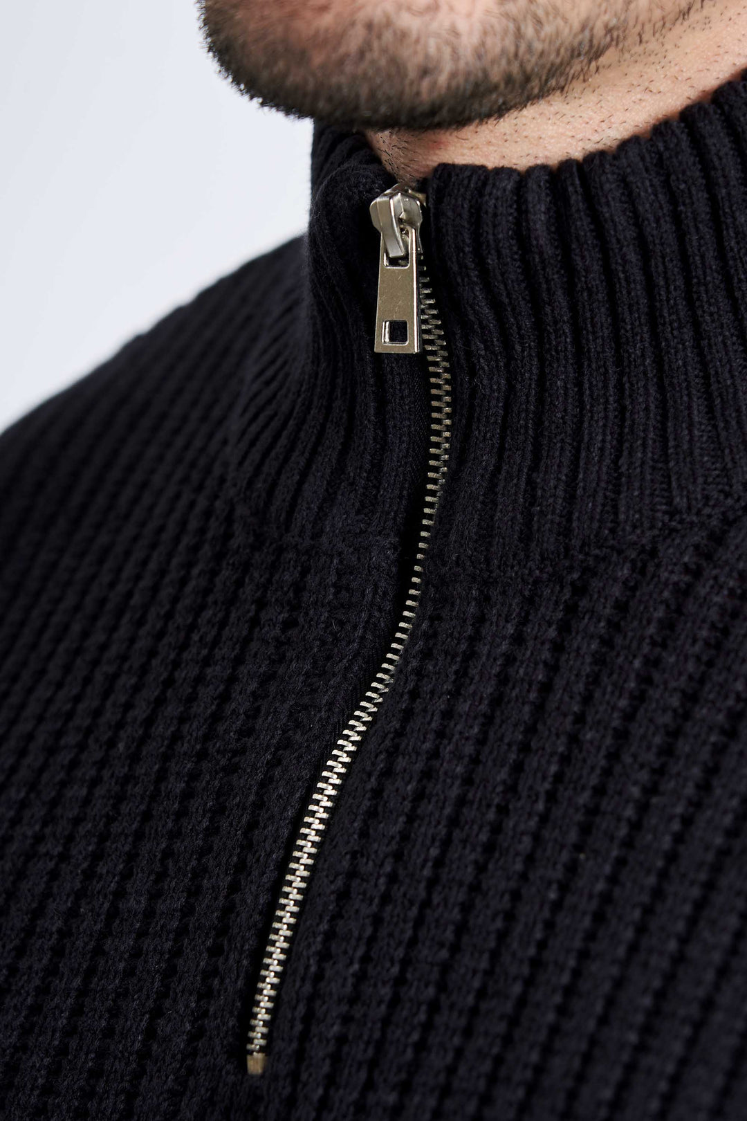 Half Zip Strik 'Tureby' - Dark Navy Twist