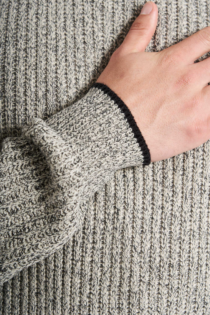 Ribstrik 'Toftelund' - Grey Twist