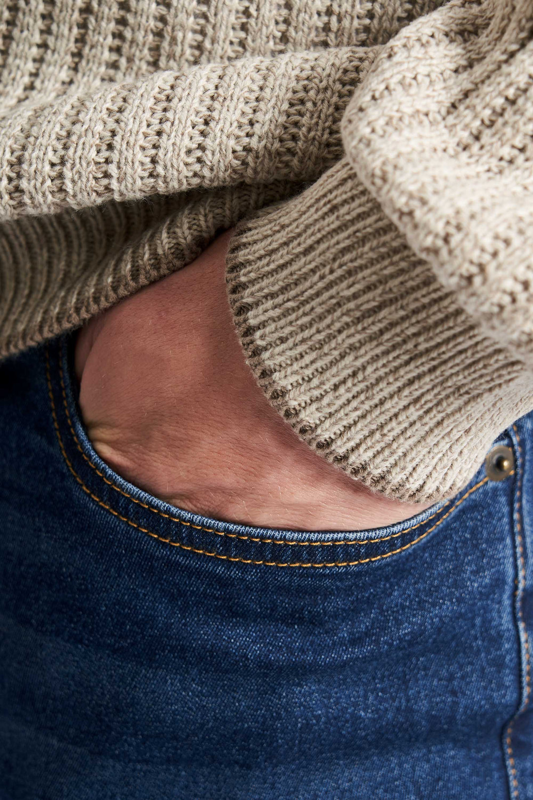 Ribstrik 'Toftelund' - Sand Twist