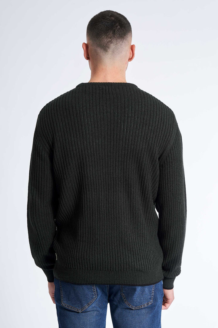 Ribstrik 'Toftelund' - Hunter Green Twist