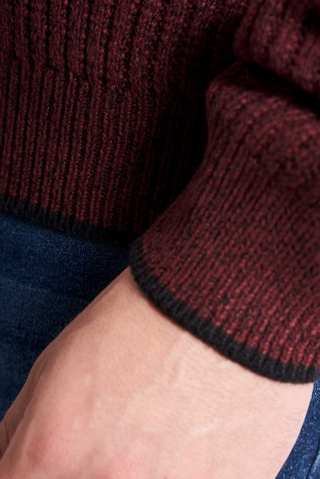 Ribstrik 'Toftelund' - Deep Wine Twist