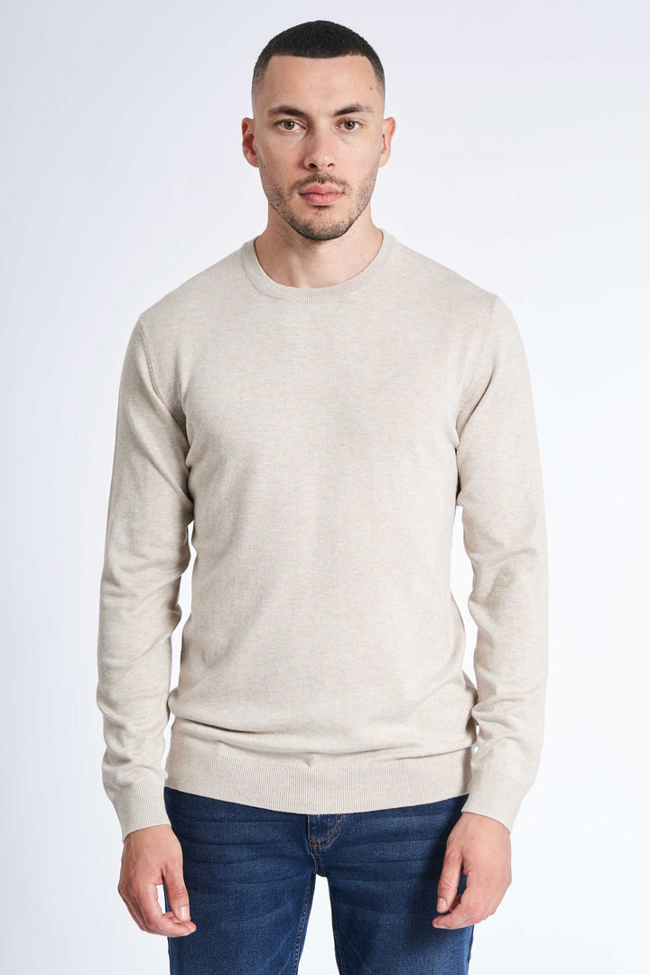 Pullover Strik 'Tjele' - Sand Melange