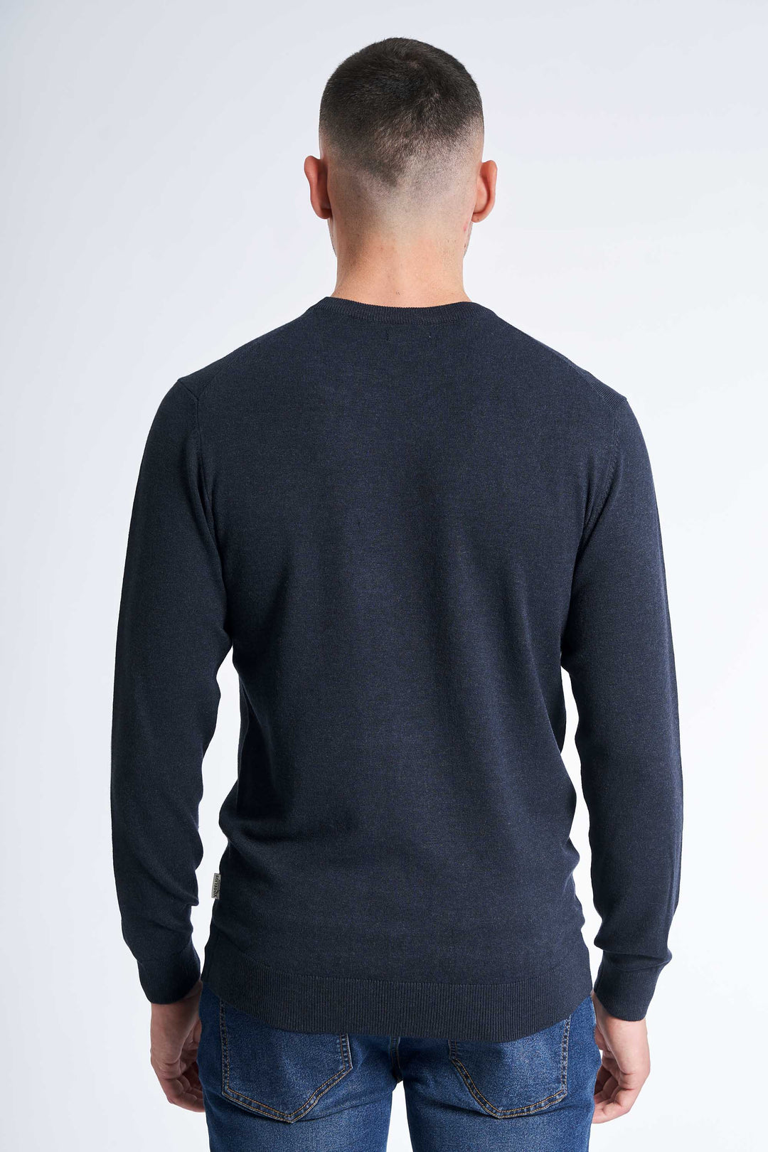 Pullover Strik 'Tjele' - Navy Melange