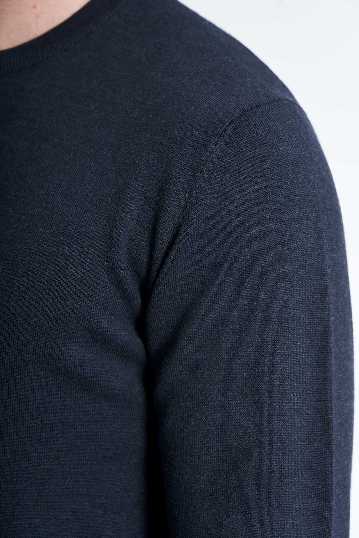 Pullover Strik 'Tjele' - Navy Melange