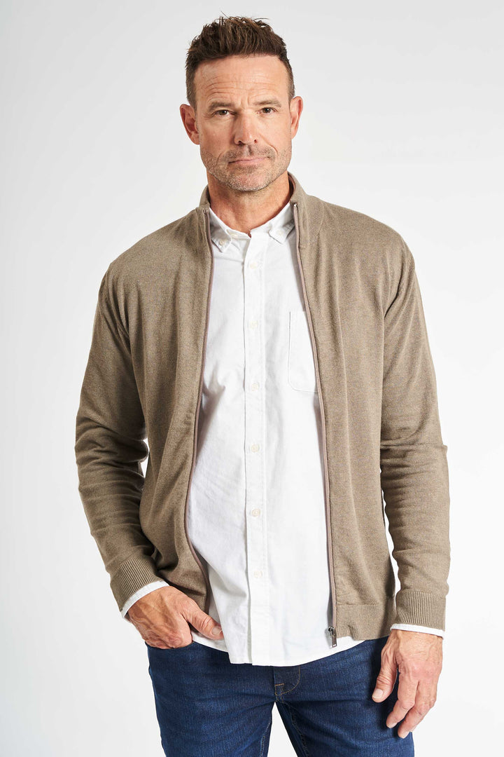 Cardigan Strik 'Gandrup' - Dark Sand Mel