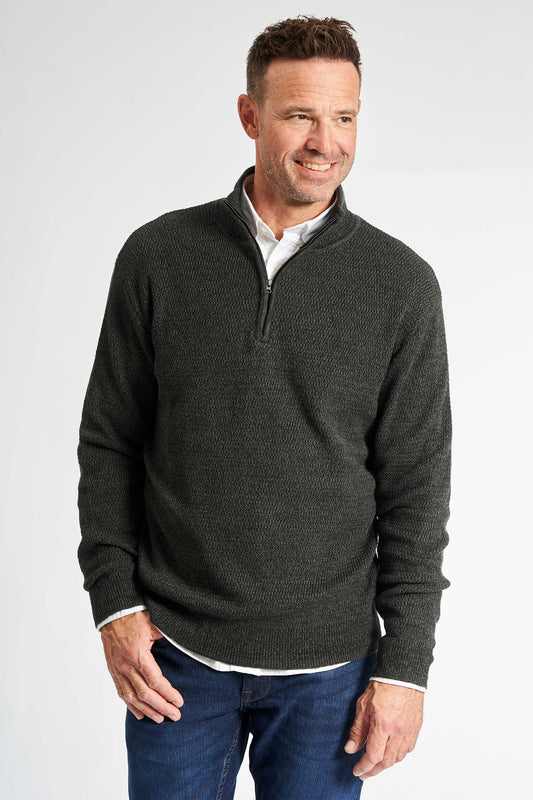 Half Zip Strik 'Kalle' - Army/Black Twist One