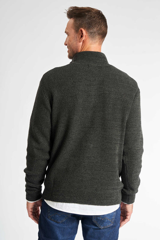 Half Zip Strik 'Kalle' - Army/Black Twist One