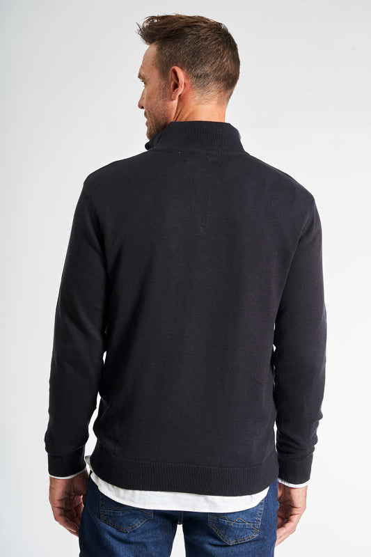 Half Zip Strik 'Havndal' - Dark Navy