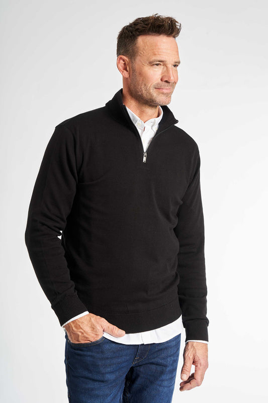 Half Zip Strik 'Havndal' - Black