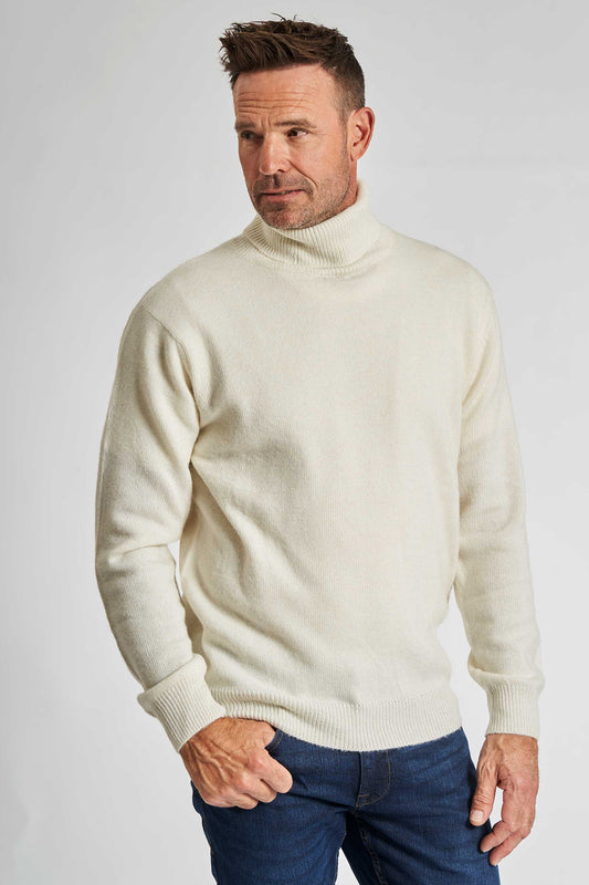 Rullekrave m. Uld 'Gulborg' - Whitecap Gray Melange