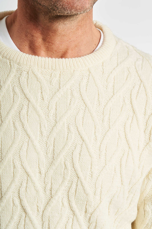 Striktrøje 'Kjellerup' - Cloud Dancer