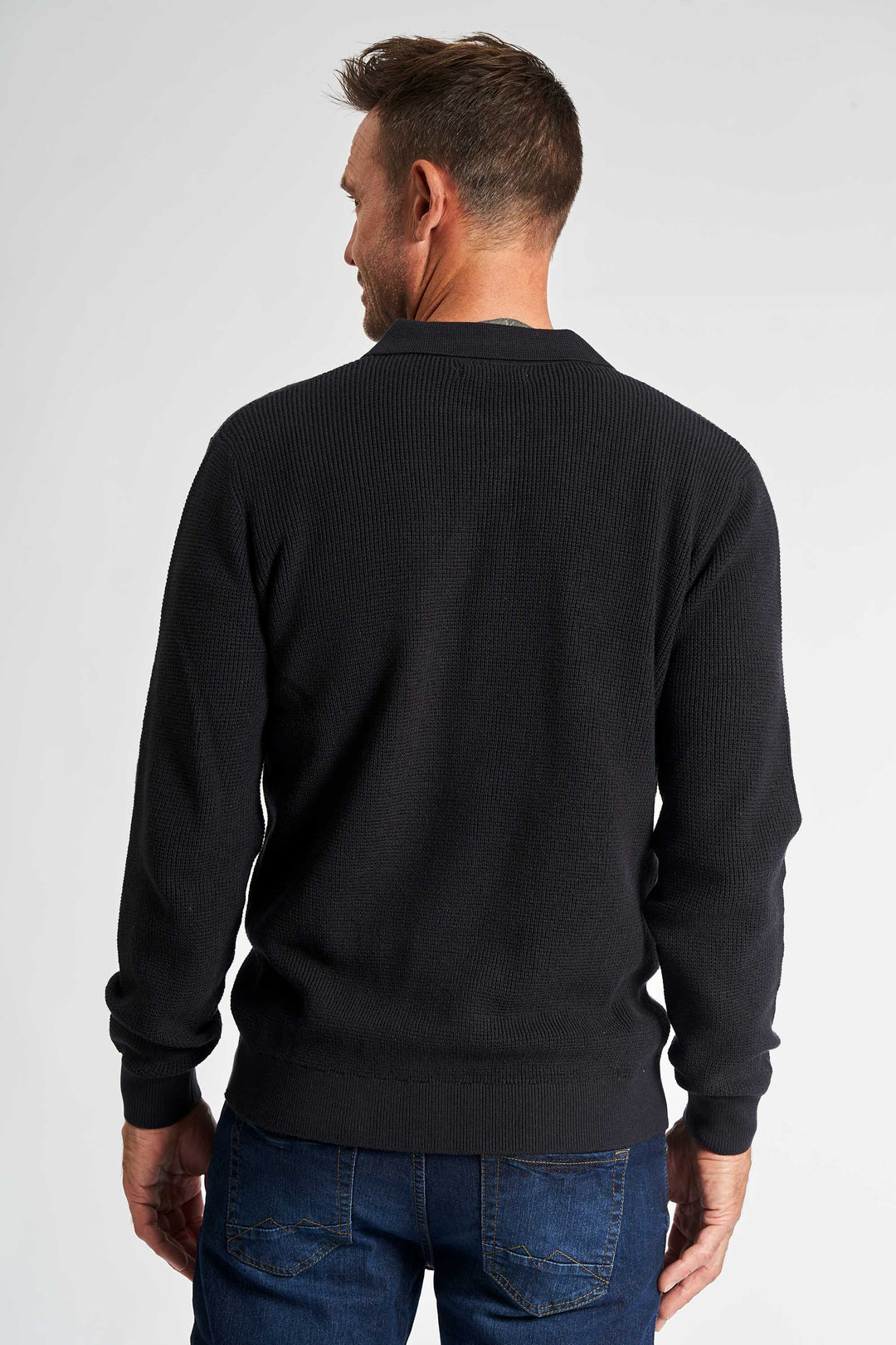 Halfzip Strik 'Langeskov' - Dark Navy