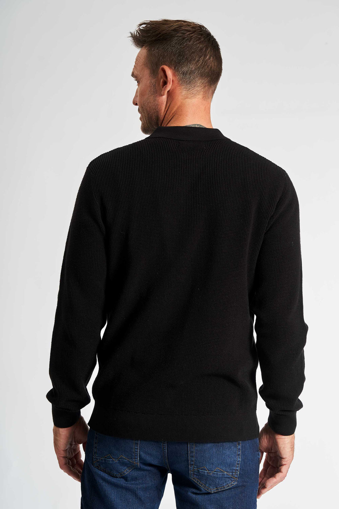 Halfzip Strik 'Langeskov' - Black