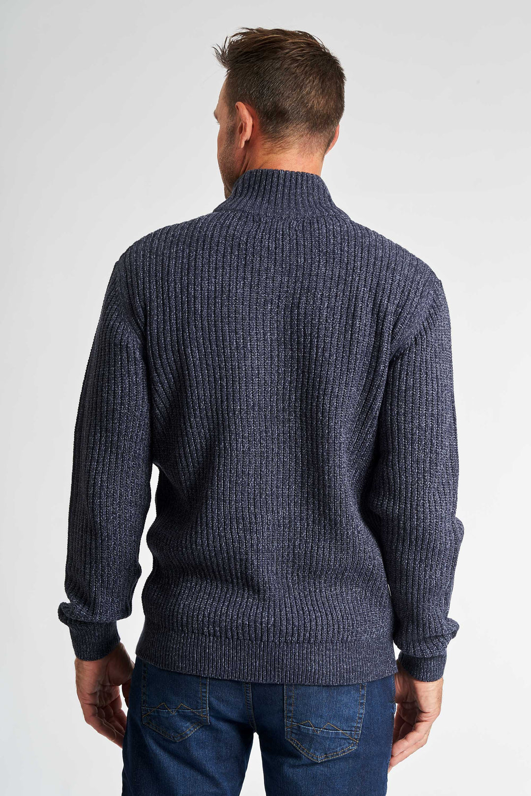 Half Zip Strik 'Spenstrup' - Blue Twist