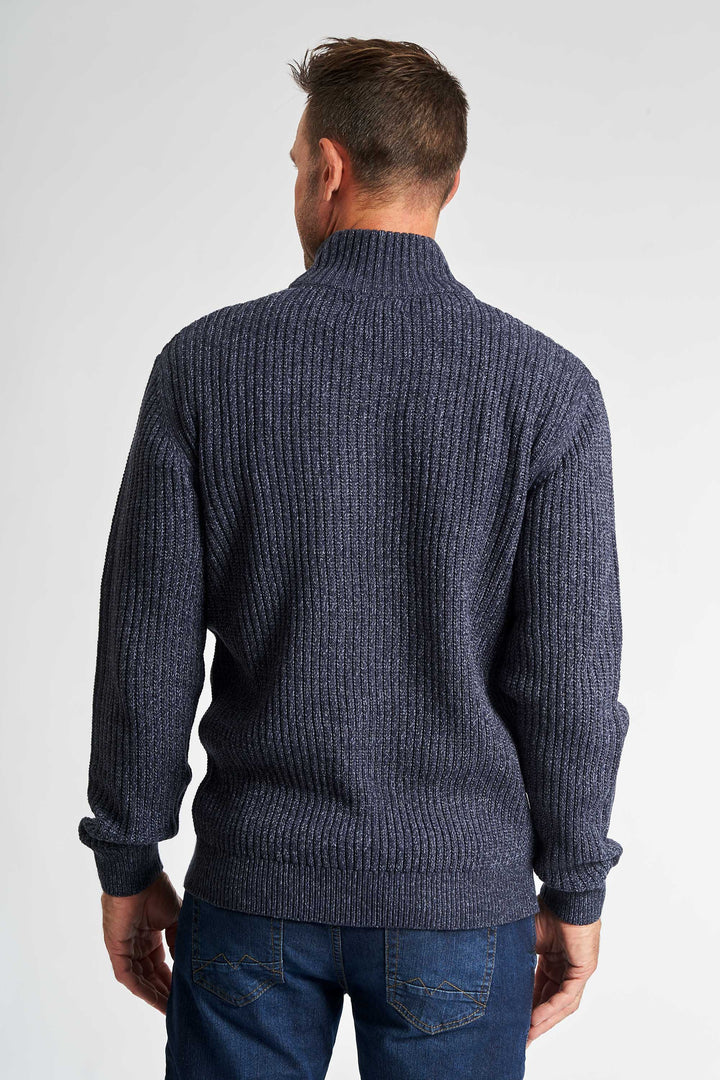 Half Zip Strik 'Spenstrup' - Blue Twist